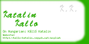 katalin kallo business card