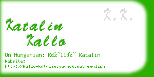 katalin kallo business card